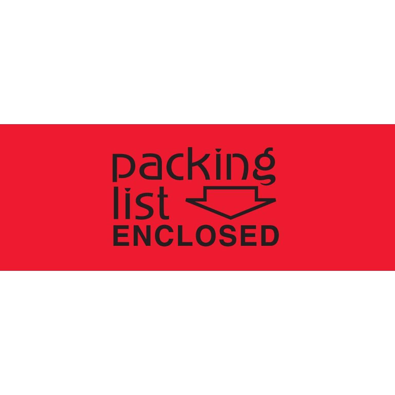 Packing List Enclosed Labels, Red, 3 x 2, 500/Rl
