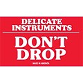 Staples® Delicate Instruments Dont Drop Labels, Red/White, 5 x 3, 500/Roll (SCL540)