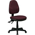 Office Star Fabric Ergonomic Armless Task Chair, Burgundy (36420-227)