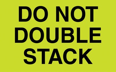Staples®  Do  Not  Double  Stack  Labels,  Yellow/Black,  5  x  3,  500/Roll