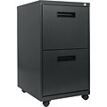 Alera 19 Deep, 2  Drawer Mobile Vertical File Cabinet, Charcoal