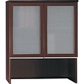 Bush Business Furniture Contemporary Collection, Harvest Cherry, Bookcase Hutch w/Glass Doors, Fully Assembled