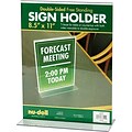 NuDell™ T-Shaped Sign Holder, Clear, 8-1/2 x 11