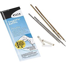 PM Company Aluminum Counter Pen Refill, Medium Point, Black Ink, 4/Pack (PMC05073)