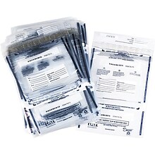 PM Company Disposable Dual Deposit Bag, Plastic, Clear, 11 x 15, 100/Pk