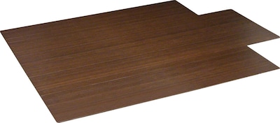 Anji Mountain Standard Bamboo Roll-Up Chairmat, Rectangular, 44x52, Dark Cherry