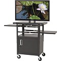 Balt® Flat Panel Adjustable TV Cart, 2-Shelf