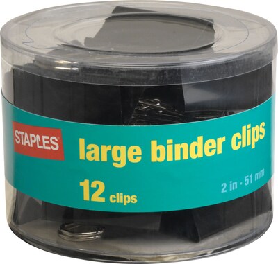 Metal Binder Clips, Large, 1 Capacity