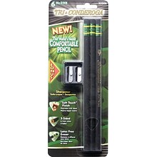 Dixon® Tri-Conderoga® Triangular Black Woodcase Pencils with Bonus Manual Pencils Sharpener, #2 Soft