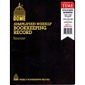 Dome Simple Weekly Bookkeeping Record, 8.75 x 11.25, Black (600)