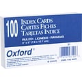 Oxford® Index Cards; 3x5, Ruled, White