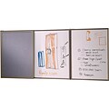 Ghent VisuALL PC Whiteboard Cabinet with Fabric Bulletin Board Exterior Doors, Gray (41302)