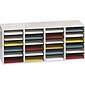 Safco® Adjustable Compartment Literature Organizers in Grey Finish, 24 Shelves