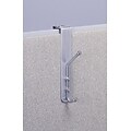 Safco® 4167 Over-the-Panel Coat Hook, Silver, 12/pack