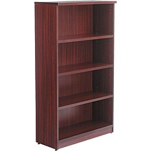 Alera® Valencia 4-Shelf Mahogany Bookcase