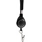 Advantus 36" Lanyard With Retractable ID Reel and Badge Clip, Black, 12/Pack (AVT75549)