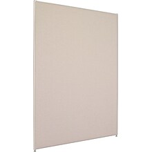 HON Verse Panel, 48W x 72H, Light Gray Finish, Gray Fabric (BSXP7248GYGY)