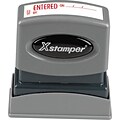 Xstamper 1-Color Title Stamps, ENTERED, Red (036023)