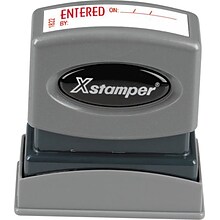 Xstamper 1-Color Title Stamps, ENTERED, Red (036023)