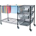Advantus® 15 1/2D 3 Drawer Mobile File Cart With Drawers, Black