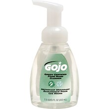 GOJO Green Certified Foam Hand Cleaner, Pump Bottle, Unscented, 7.5 oz., 6/CT