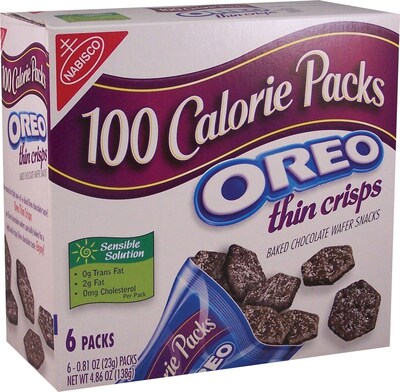 Nabisco® 100-Calorie Oreo Crisps, .81 oz. Bags, 6 Bags/Box