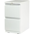 HON Brigade 2-Drawer Mobile Lateral File Cabinet, Letter Size, Lockable, 28H x 15W x 23D, Gray (H