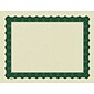 Great Papers® Parchment Certificates with Metallic Green Border, 25/Pack