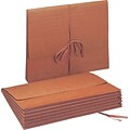 Smead Wallet, 5-1/4 Expansion, Flap with Cloth Tie Closure, Letter Size, Redrope 10/Box (71073)