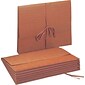 Smead Wallet, 5-1/4" Expansion, Flap with Cloth Tie Closure, Letter Size, Redrope 10/Box (71073)