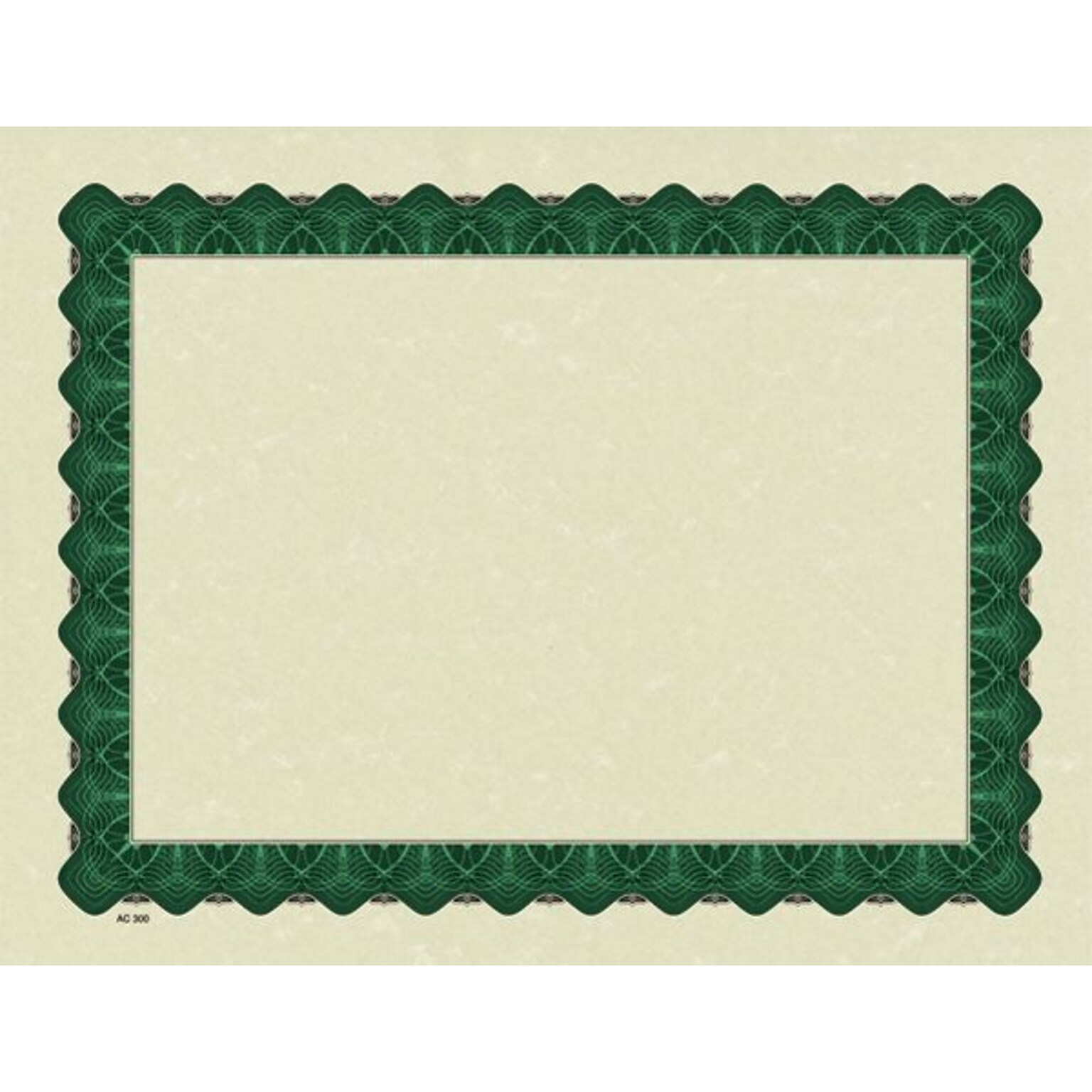 Great Papers® Parchment Certificates with Metallic Green Border, 25/Pack