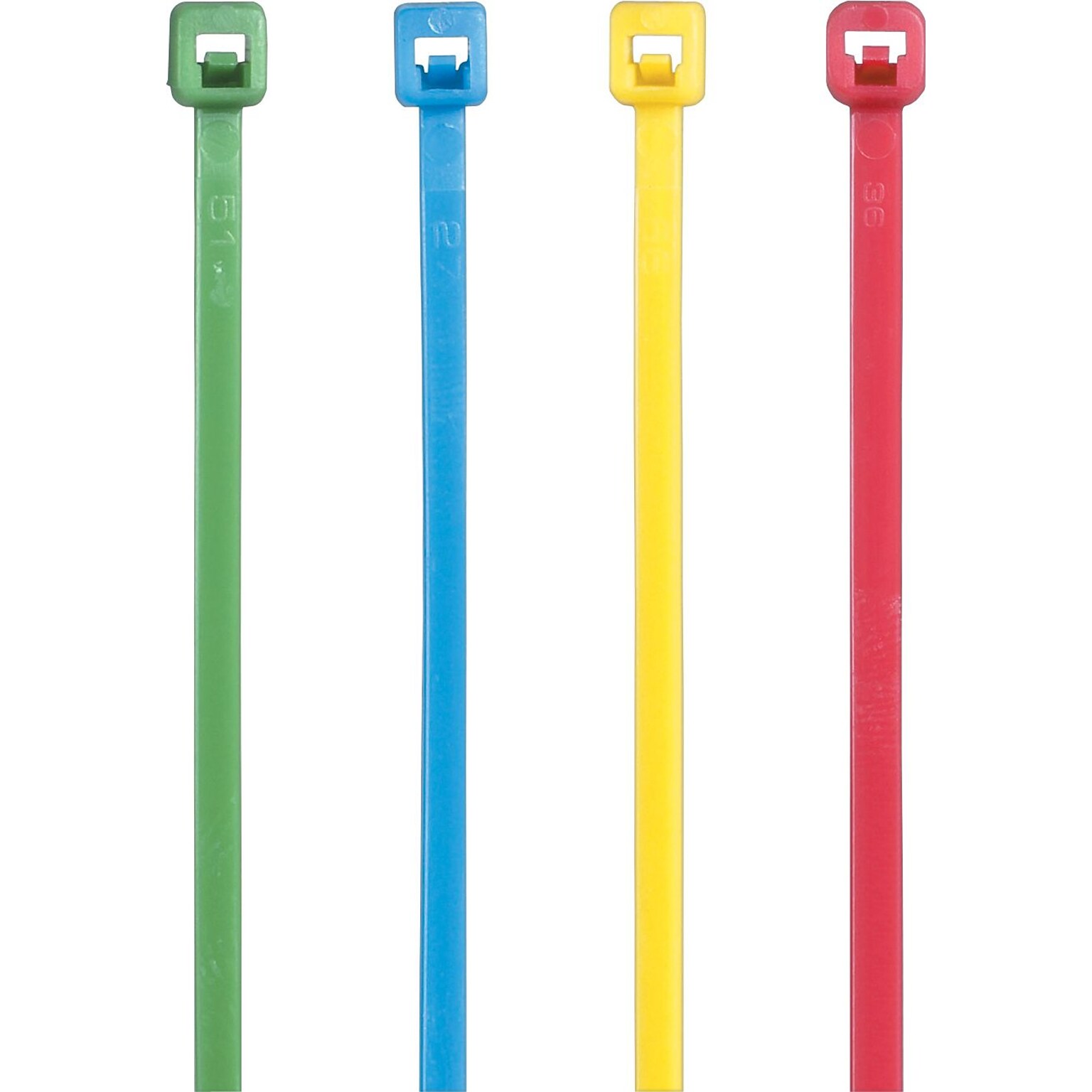 4L x .10W Color Cable Ties, Blue, 1000/Carton (769344)