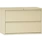 Alera® Lateral File Cabinets, 2-Drawer, 42", Putty