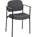 HON Scatter Fabric Stacking Guest Chair, Fixed Arms, Charcoal (BSXVL616VA19)