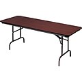 Iceberg® Premium Wood Laminate Folding Tables, 72x30, Mahogany