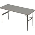 Iceberg® IndestrucTables TOO™ 1200 Series Folding Table, 60x24, Charcoal