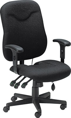Safco Comfort Series Executive Chairs with Cut-Out Feature, Posture, Black