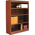 Alera® Square Corner Bookcase in Cherry Finish, 4-Shelves