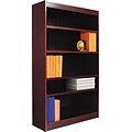 Alera® Square Corner Bookcase in Mahogany Finish, 5-Shelves