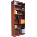 Alera® Square Corner Bookcase in Mahogany Finish, 7-Shelves