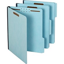 Staples® Pressboard Classification Folders, 2 Expansion, Letter Size, Blue, 25/Box (TR384868/384868