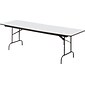 Iceberg® Premium Wood Laminate Folding Tables, 96x30", Gray
