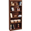 Bestar® Hampton™ 5-Shelf 72 Laminate Bookcase, Tuscany Brown & Black (65715-3163)