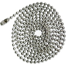 Advantus 75417 ID Badge Holder Chains, Nickel Plated, 100/Pack