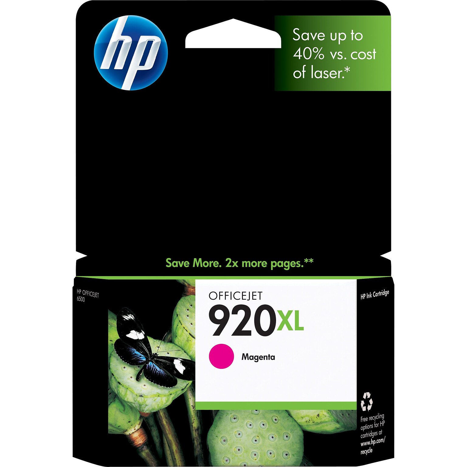 HP 920XL Magenta High Yield Ink Cartridge   (CD973AN#140)