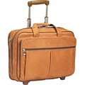 Solo New York Full-Grain Leather Rolling Laptop Case, Tan, 15.6W (D529-1)