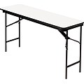 Iceberg® Premium Wood Laminate Folding Tables, 60x18, Gray
