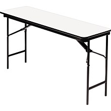 Iceberg® Premium Wood Laminate Folding Tables, 60x18, Gray