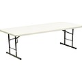 Iceberg® Adjustable Height Folding Tables, 72 x 30, Platinum