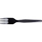 Dixie Plastic Fork 6-1/8", Medium-Weight, Black, 100/Box (FM507)